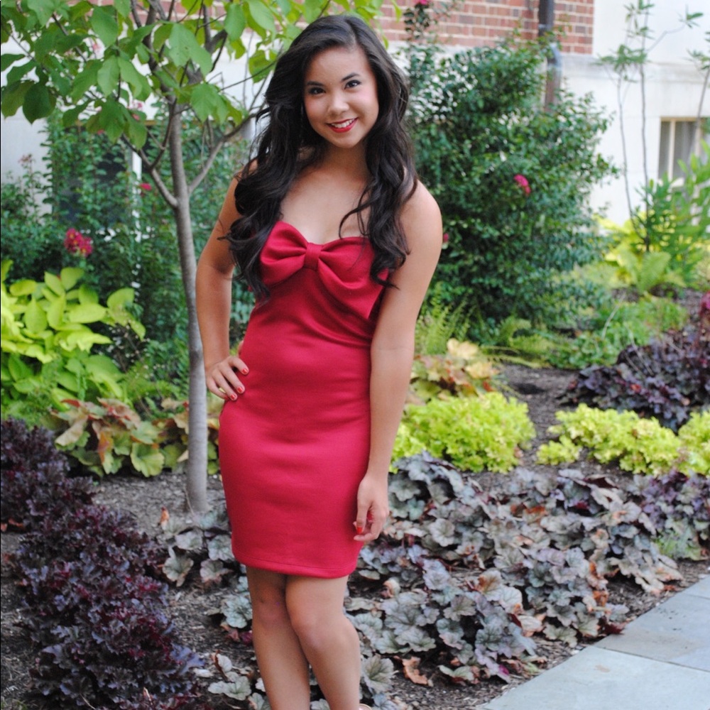 Charlotte Russe Red Bow Dress